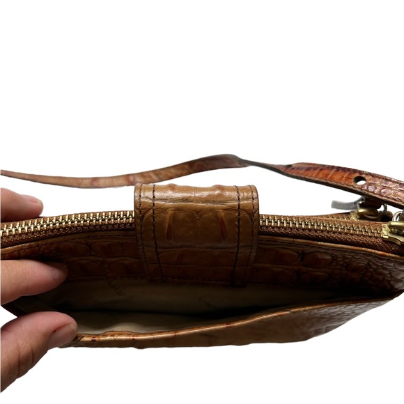 SOLD Brahmin Mojito Melbourne Croc Embossed Genuine Leather Crossbody Bag - Picture 9 of 9